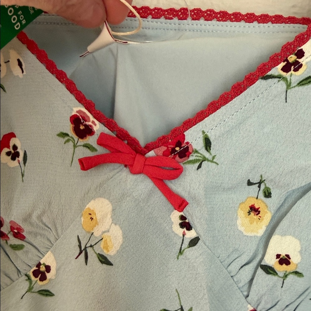 NWT GAP Doen Light Dublin blue floral print Floral Camisole large - Picture 3 of 5
